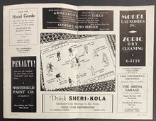 Load image into Gallery viewer, 1939 Rare Vintage AHL Hockey Game Program New Haven Eagles Springfield Indians
