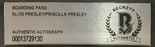 Load image into Gallery viewer, Elvis Presley + Priscilla Autographed United Airlines Ticket Envelope Beckett
