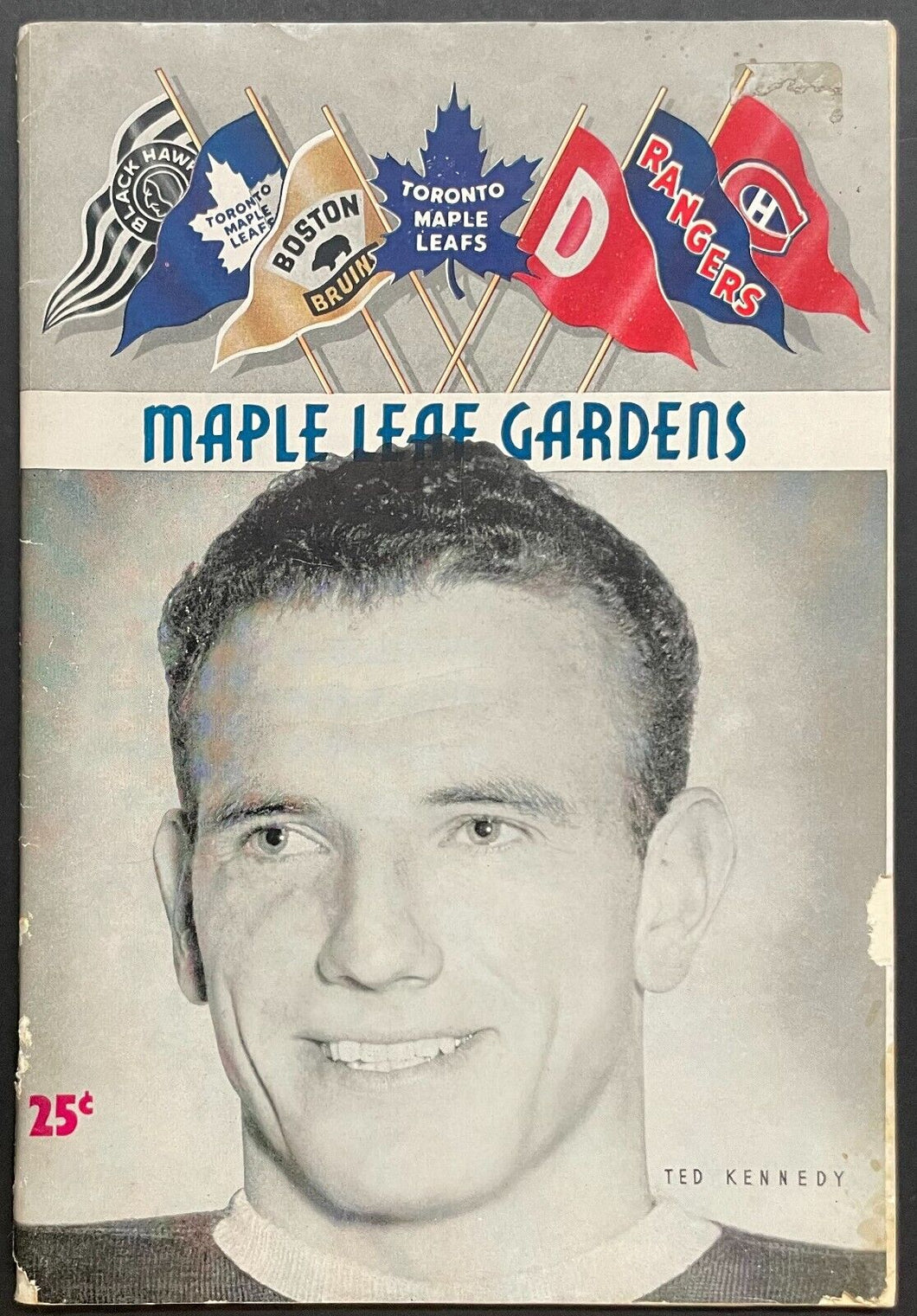1953 Toronto Maple Leafs Game Program New York Rangers Harry Lumley Shutout NHL