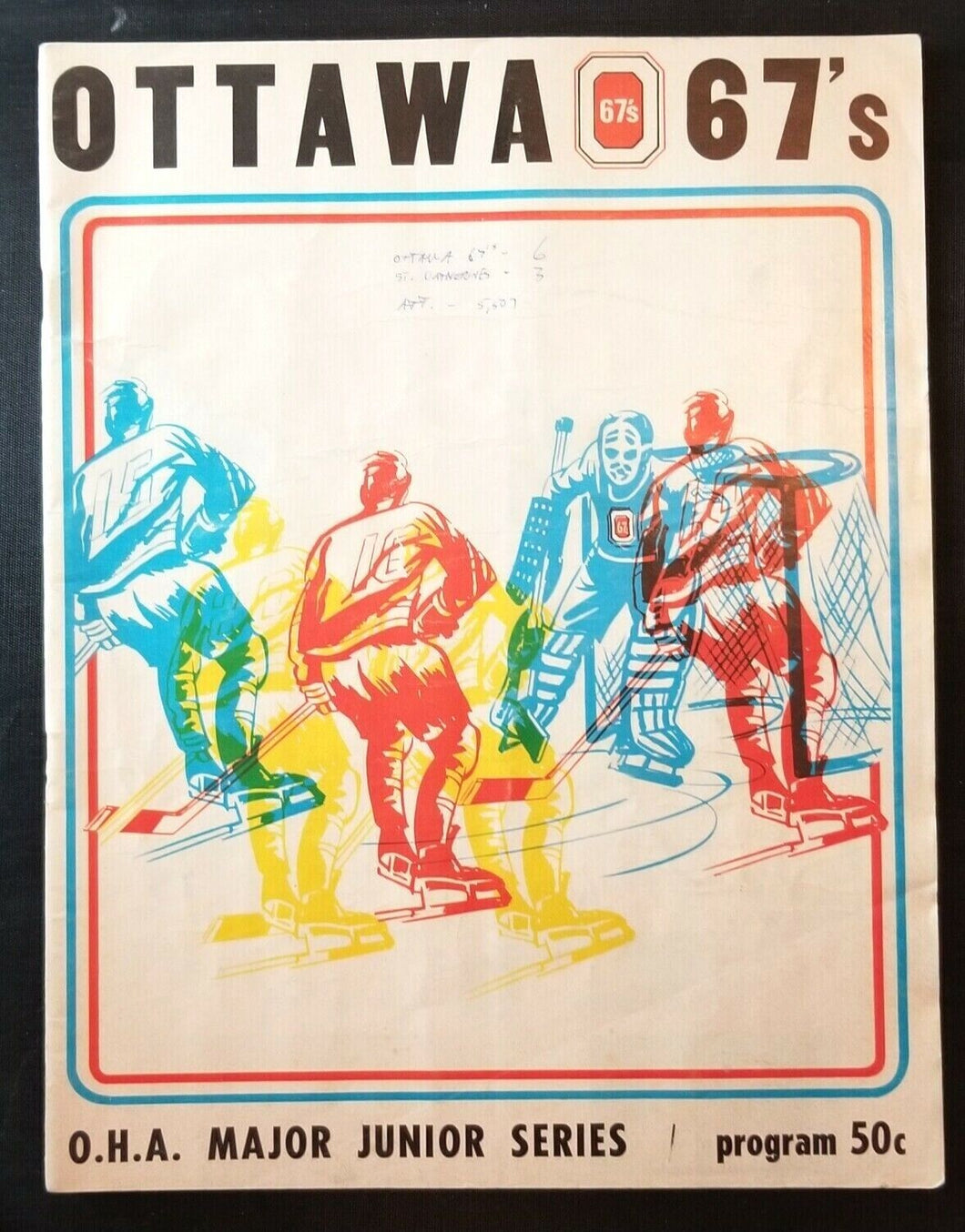 1973 OHA Hockey Program Major Junior Series Ottawa 67's St Catharines Blackhawks