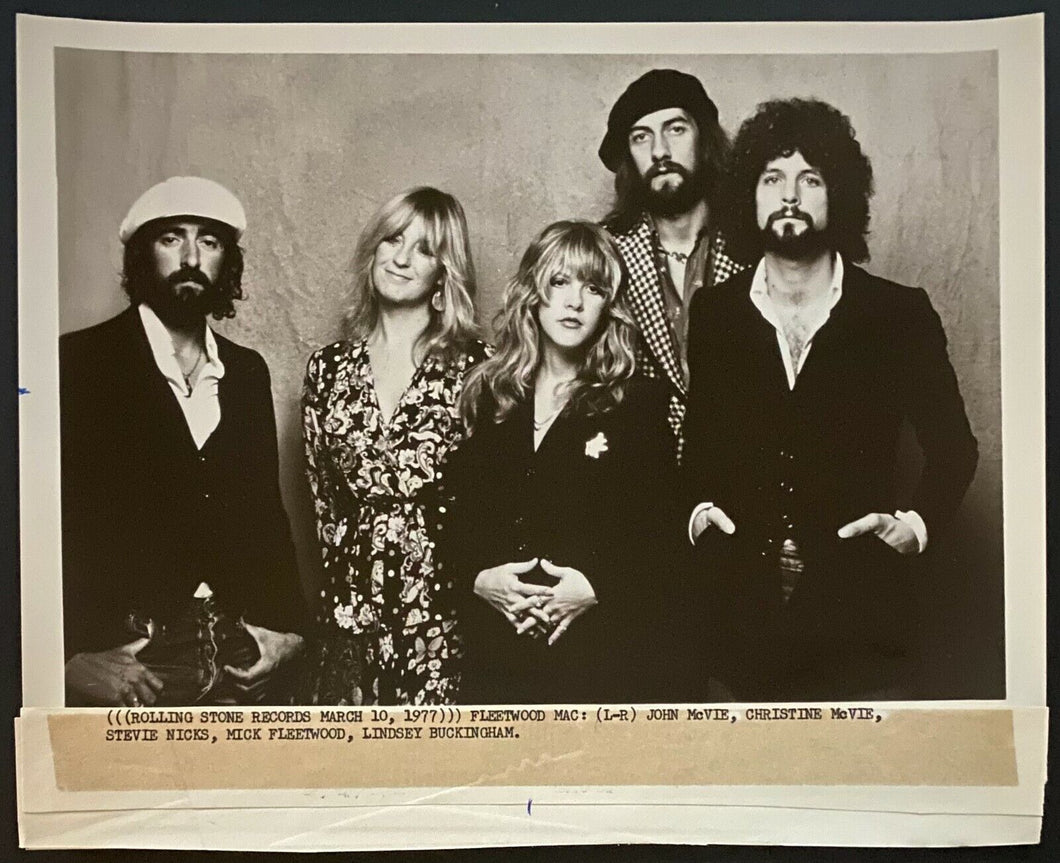 1977 Type 1 Studio Photo Fleetwood Mac Stevie Nicks Music VTG LOA Classic Rock