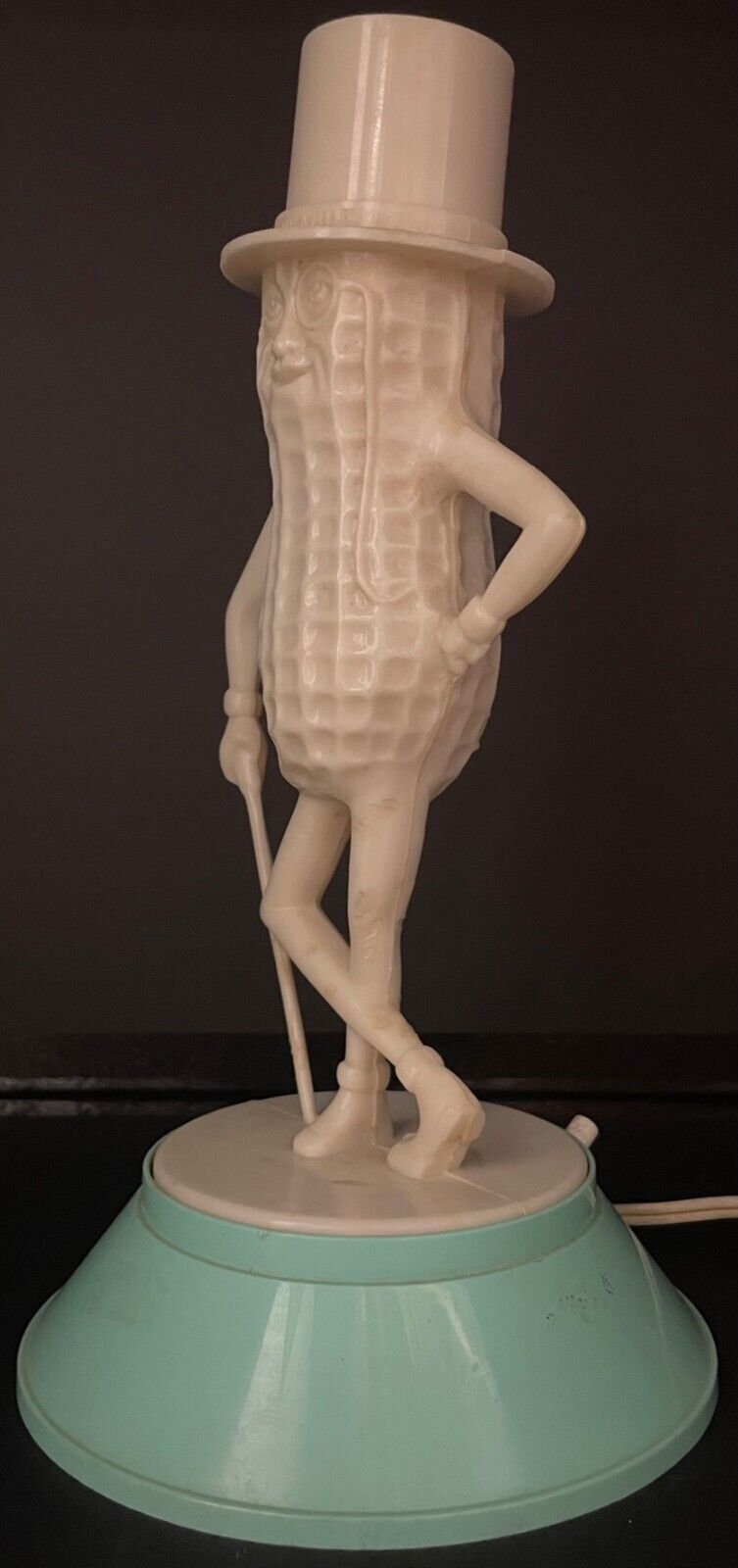 Mr. Peanut Working Vintage Planters Functional Lamp Circa 1950s