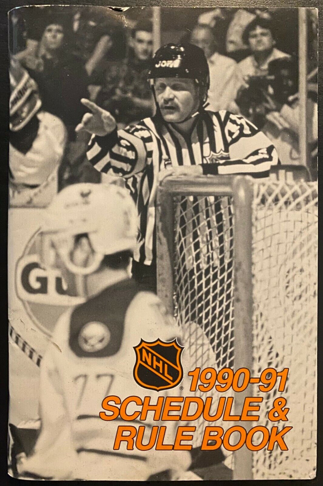 1990-91 Vintage NHL Hockey Original Schedule Rulebook Pittsburgh Penguins Retro