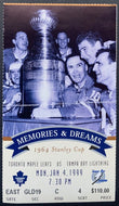 1999 Maple Leaf Gardens Final Season NHL Toronto Maple Leafs vs Tampa Ticket VTG