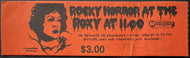 1980 Unused Ticket For Rocky Horror Picture Show At The Roxy Vintage