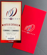 Load image into Gallery viewer, 2009 Bell Centre NHL Match Of The Century Ticket + Envelope Montreal vs Boston

