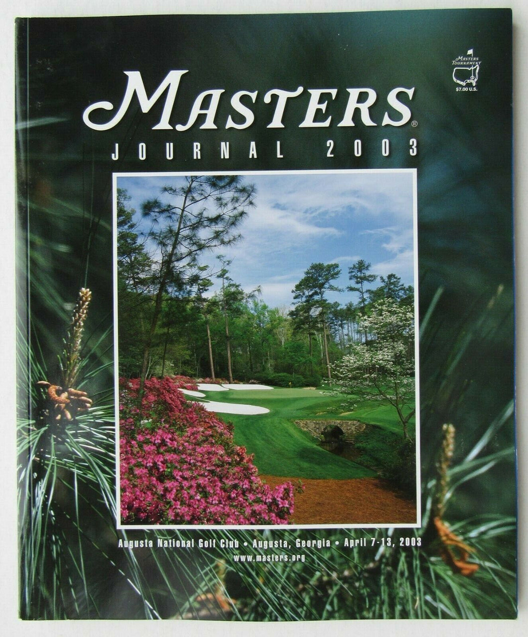 2003 Master Journal Golf Program + Final Day Pairing Sheet & Map - Mike Weir