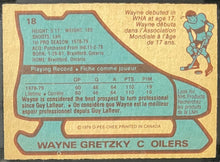 Load image into Gallery viewer, 1979-80 O-Pee-Chee #18 Wayne Gretzky Rookie Card NHL Hockey RC Oilers SGC 3.5 VG
