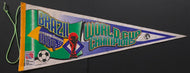 1994 World Cup USA Champions Soccer Full Size Pennant Brazil FIFA Vintage