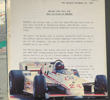 Load image into Gallery viewer, 1986 Inaugural Molson Indy Toronto Folio Brochure Press Notes Vintage
