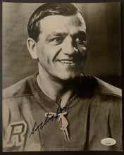 Load image into Gallery viewer, Boom Boom Bernie Geoffrion Autographed B&amp;W New York Rangers Photo NHL Hockey JSA
