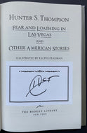 Hunter S Thompson + Johnny Depp Signed Fear and Loathing HC Book Autographed JSA