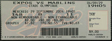 Load image into Gallery viewer, 09/29/2004 Scorecard + Unused Ticket Expos Final MLB Game @ Montreal vs Marlins
