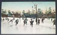 1911 Toronto A.A.A. Skating Race Scene Postcard Vintage Old Sports Canada