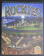 1995 Coors Field Opening Day MLB Program Colorado Rockies vs New York Mets