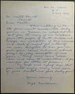 1972 Canada-Russia Summit Hockey Series Letter Addressed To Foster Hewitt LOA