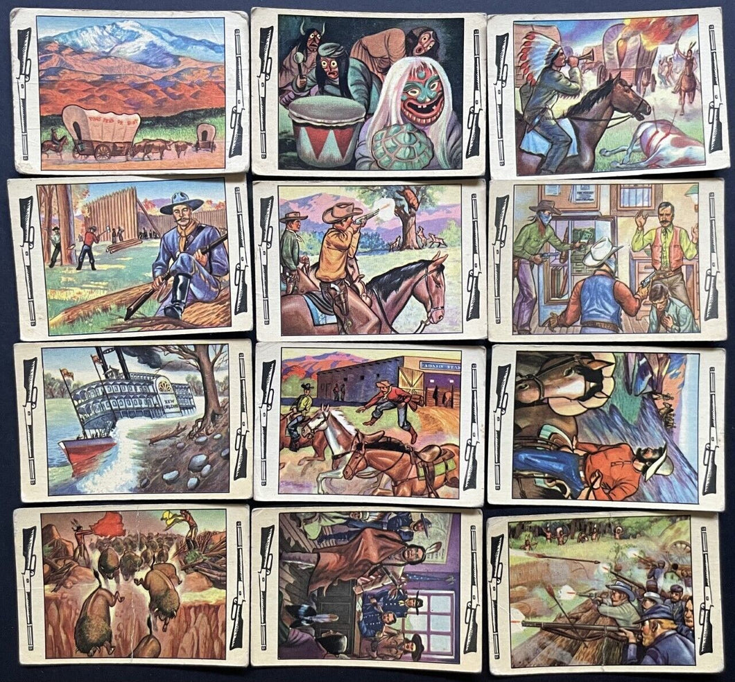 1953 Bowman Frontier Days Trading Card Lot 114/128 Vintage Non Sports Cards