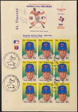 Load image into Gallery viewer, 1989 MLB Baseball First Day Cover Nolan Ryan Signed Stamp Sheet Autographed
