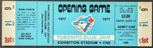 Load image into Gallery viewer, 1977 Toronto Blue Jays Inaugural Game Program + Unused Full Ticket MLB Baseball
