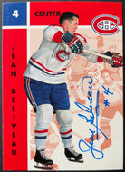 -1995/96 Parkhurst Hockey Jean Beliveau Signed Blue Autographed NHL Hockey Card