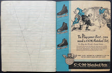 Load image into Gallery viewer, 1930's CCM Scribbler Blue Exercise Book Bicycles Featured Vintage Original
