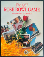 1987 Rose Bowl Game Program Arizona State vs. Michigan Vintage NCAA Football