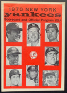 1970 New York Yankees v Cleveland Indians Scorecard and Program MLB VTG Baseball