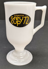 Load image into Gallery viewer, 1972 Grey Cup Vintage Milk Glass Hamilton CFL Football Tiger-Cats
