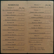 Load image into Gallery viewer, 1926/27 Kenmore High School Basketball Schedule New York Vintage Old Sked
