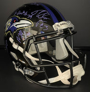 2019/20 Baltimore Ravens Team Signed x23 Riddell Helmet Beckett Jackson Harbaugh