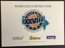 Load image into Gallery viewer, 1993 NFL Super Bowl XXVIII Football Promo Card Buffalo Bills v Dallas Cowboys
