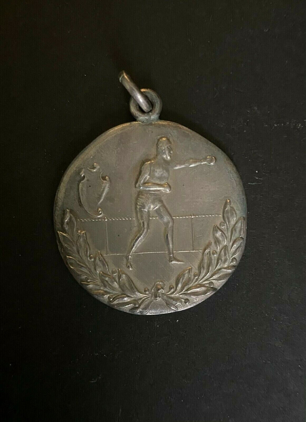 1923 Sterling Silver 2nd Prize Boxing Medal Toronto Boxer Award