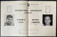 Load image into Gallery viewer, 1963 Cassius Clay Heavyweight Championship Fight Program Wembley Stadium Boxing
