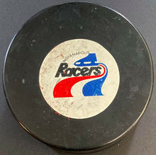 Load image into Gallery viewer, Indianapolis Racers WHA Hockey Game Puck Used Vintage Blank Back
