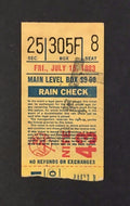 07/15/1983 New York Yankees Baseball MLB Ticket Stub Rain Check Vintage Rangers
