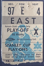 Load image into Gallery viewer, 1967 Stanley Cup Clinching Game NHL Hockey Program + Ticket Maple Leafs Win

