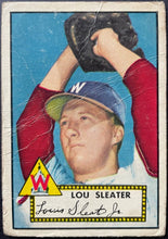 Load image into Gallery viewer, 1952 Topps Baseball #306 Lou Sleater MLB Card Washington Senators 5th Series
