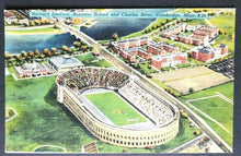 Load image into Gallery viewer, 1940s  Harvard University Stadium Soldiers Field Football Postcard Vintage
