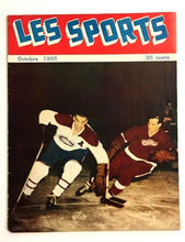Load image into Gallery viewer, 1955 LES Sports Magazine Hockey Issue Gordie Howe + Kenny Mosdell Canadiens NHL
