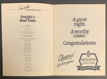 Load image into Gallery viewer, 1986 Conn Smythe Multi Autographed Sports Celebrity Dinner Program Signed x11
