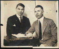 1920 Type 1 Jack Dempsey + Jack Kearns Two-Part Photo Boxer + Manager Keystone