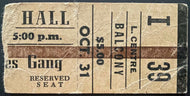1971 James Gang With Joe Walsh Original Vintage Massey Hall Concert Ticket