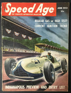 June 1953 Speed Age Magazine Indy 500 Preview With Entry List Automotive Vintage