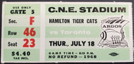 1968 C.N.E. Stadium Hamilton Tiger Cats vs Toronto Argonauts CFL Football