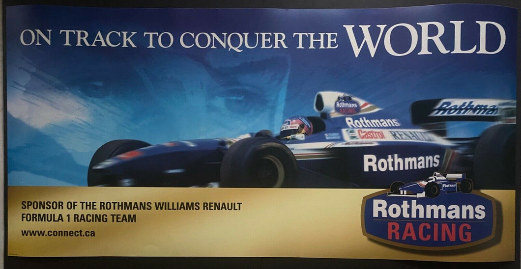 1997 Season F1 World Champion Driver Jacques Villeneuve Poster Rothmans Renault