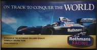 1997 Season F1 World Champion Driver Jacques Villeneuve Poster Rothmans Renault