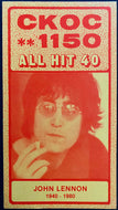 1980 CKOC 1150 Record Chart Survey Vintage All Hit 40 John Lennon Tribute Cover