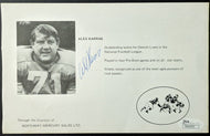1971 Alex Karras + Tony Kubek Autographed Info Card Signed MLB NFL Signed JSA