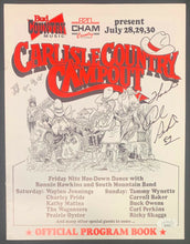 Load image into Gallery viewer, 1989 Carisle Country Campout Concert Program Carl Perkins Signed Auto Cover JSA
