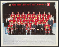 1985/1986 Chicago Blackhawks Vintage Team Photo Dodge Promo Denis Savard